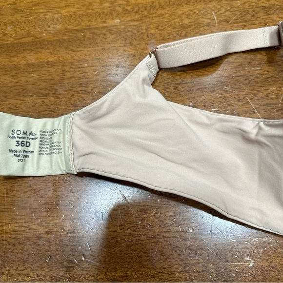 Soma Womens Bra Size 36D Bodify Perfect Coverage Underwire Bra Beige Nude 0721 - Picture 9 of 11